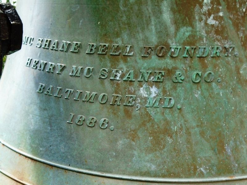 School Bell Next to Veterans Memorial image. Click for full size.
