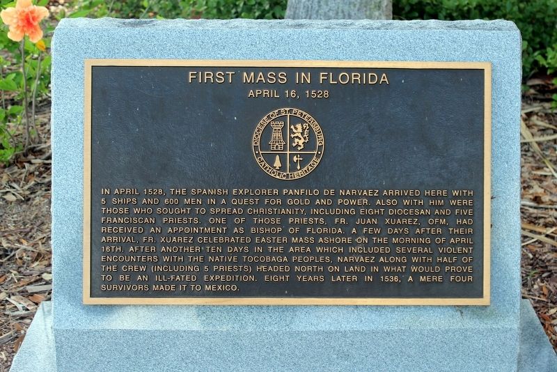 First Mass in Florida Marker image. Click for full size.