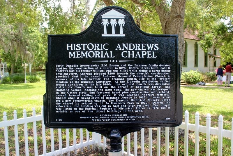 Historic Andrews Memorial Chapel Marker image. Click for full size.