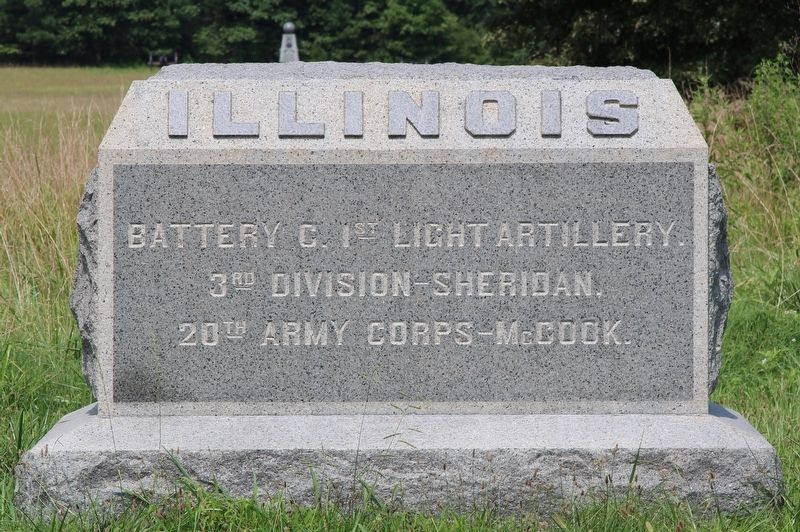 Battery C, 1st Illinois Light Artillery Marker image. Click for full size.