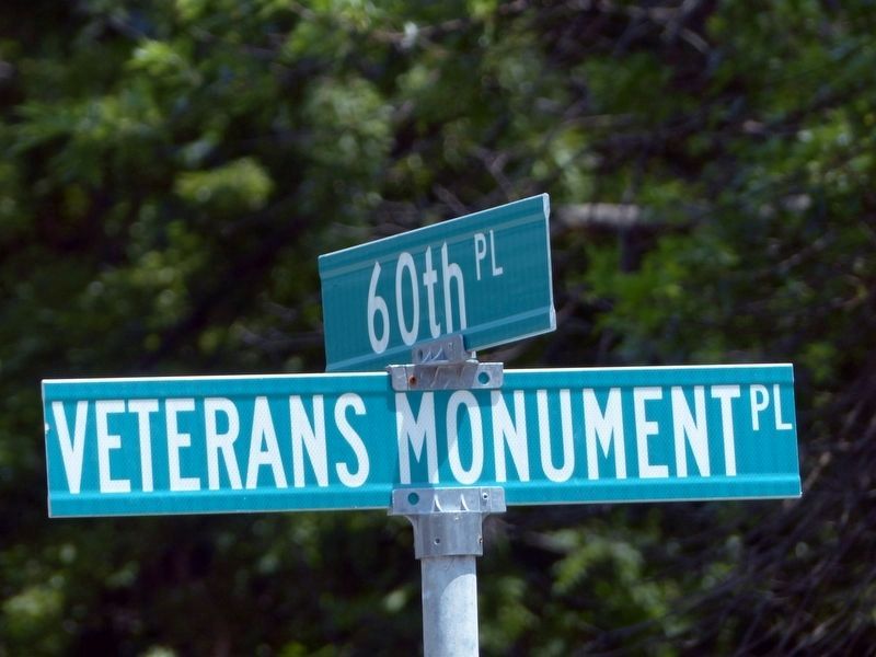 60th Place and Veterans Monument Place image. Click for full size.