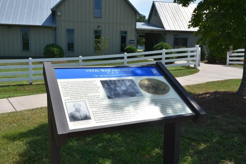 Civil War Franklin Marker. Click for full size. Civil War Franklin Marker image. Click for full size.