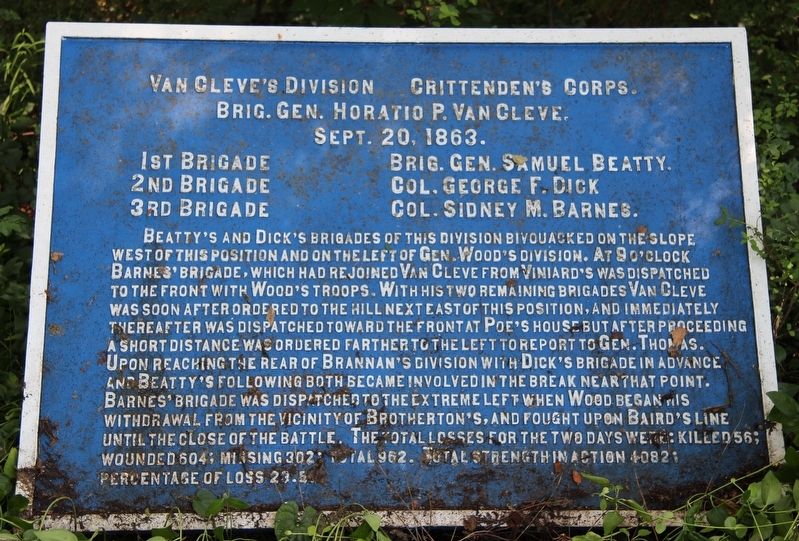 Van Cleve's Division Marker. Click for full size. Van Cleve's Division Marker image. Click for full size.