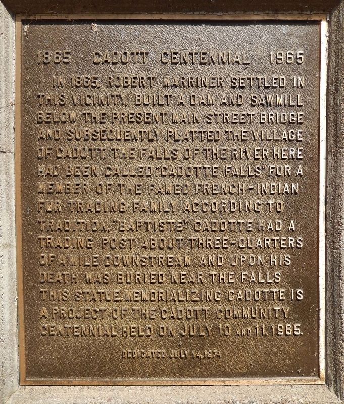Cadott Centennial Marker image. Click for full size.
