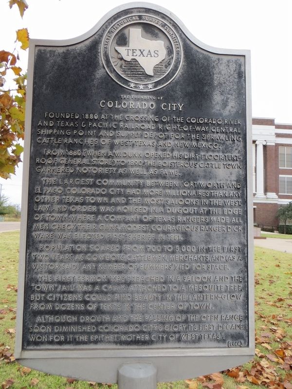 The Founding of Colorado City Marker image. Click for full size.