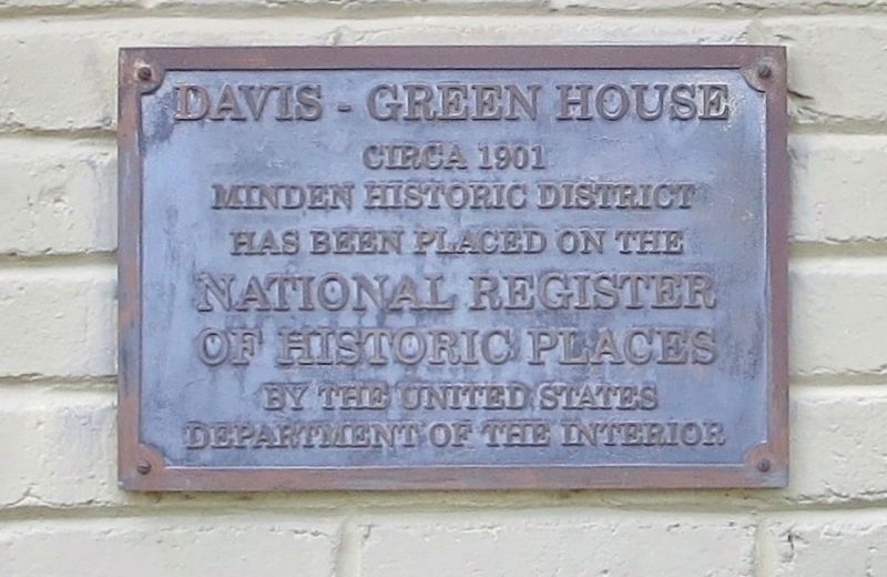 Davis - Green House Marker. Click for full size. Davis - Green House Marker image. Click for full size.