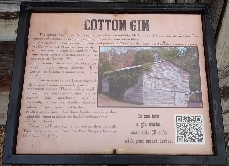 Cotton Gin Marker. Click for full size. Cotton Gin Marker image. Click for full size.