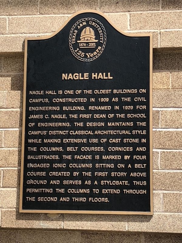 Nagle Hall Marker. Click for full size. Nagle Hall Marker image. Click for full size.