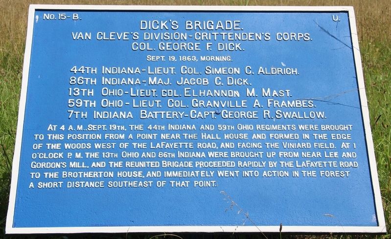 Dick's Brigade Marker image. Click for full size.