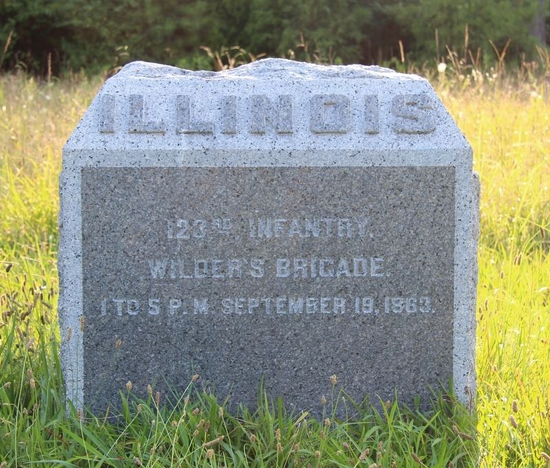 123rd Illinois Infantry Marker image. Click for full size.