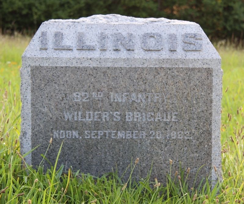 92nd Illinois Infantry Marker. Click for full size. 92nd Illinois Infantry Marker image. Click for full size.