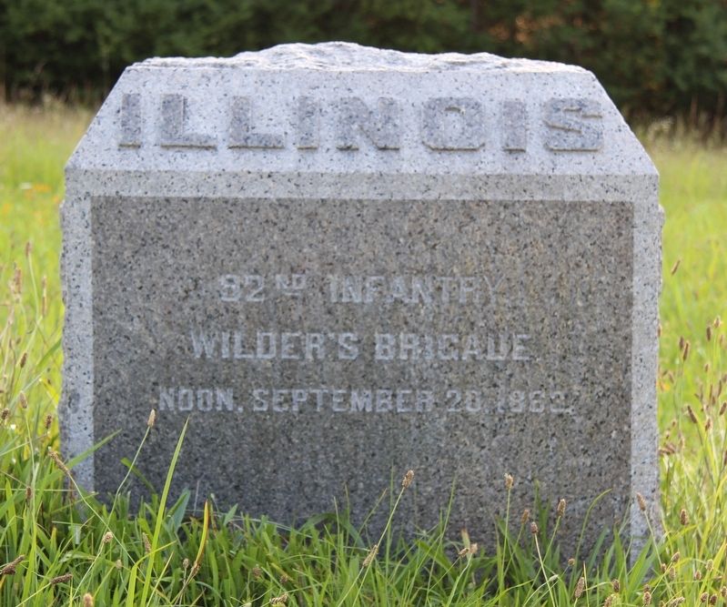 92nd Illinois Infantry Marker image. Click for full size.