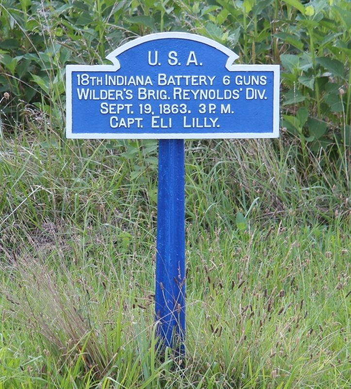 18th Indiana Battery Marker image. Click for full size.