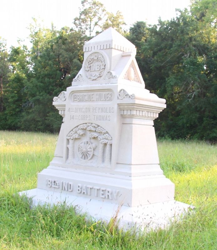 18th Indiana Battery Marker image. Click for full size.