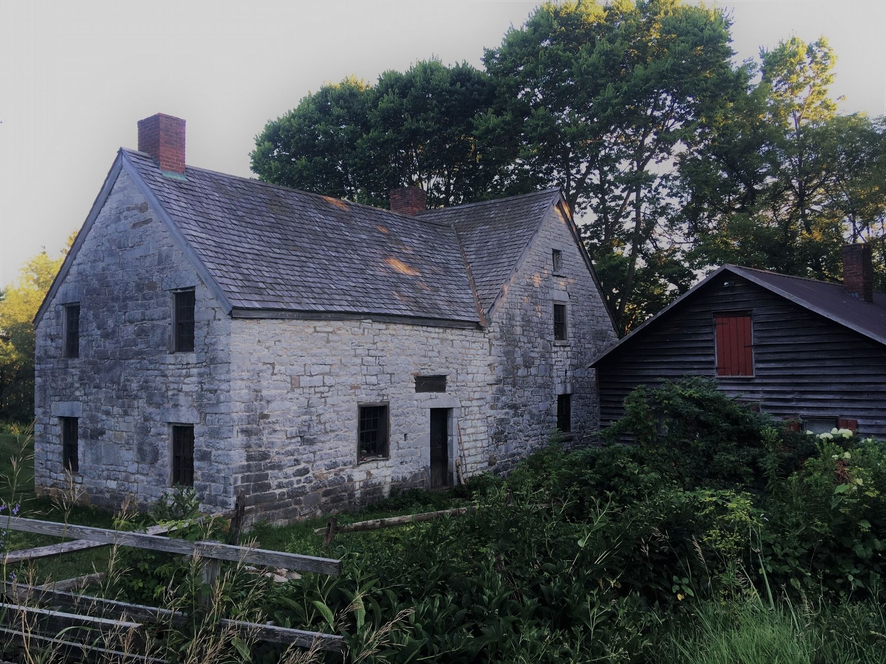 Fort Klock and the Circa 1840 Cheese House, on the Right image. Click for more information.