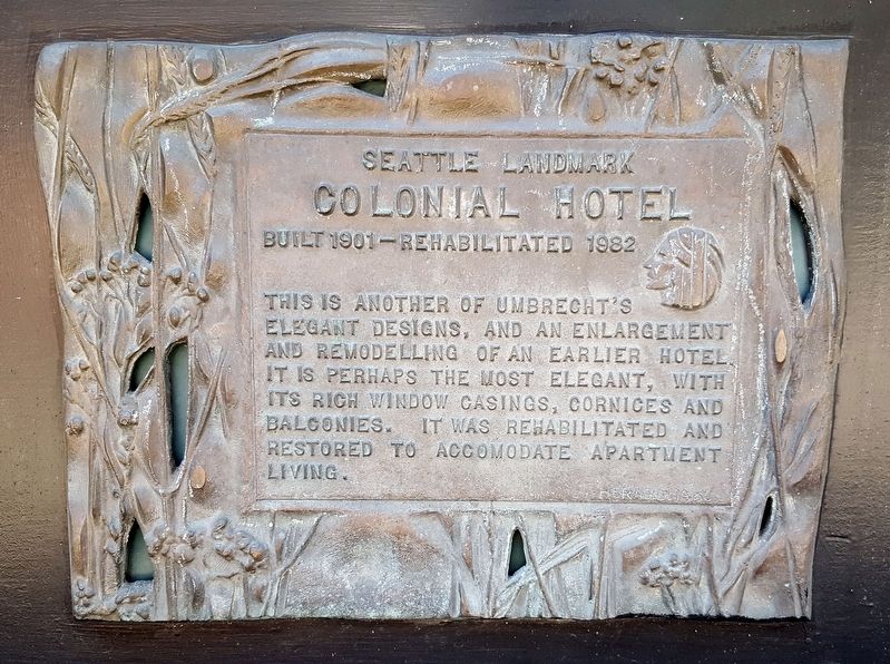 Colonial Hotel Marker. Click for full size. Colonial Hotel Marker image. Click for full size.