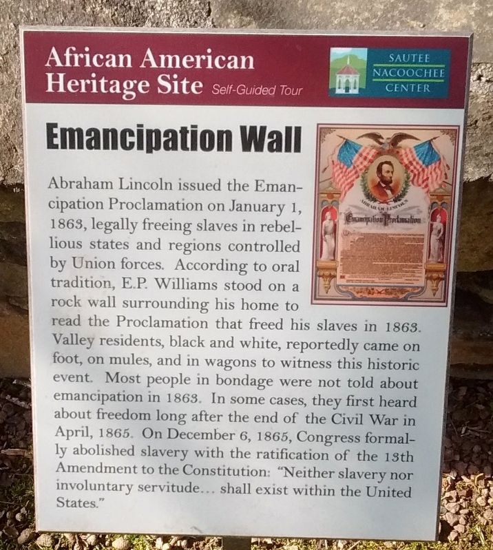 Emancipation Wall Marker image. Click for full size.