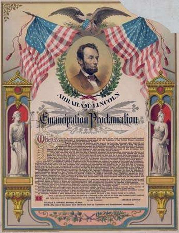 Emancipation Proclamation. Click for full size. Emancipation Proclamation image. Click for full size.