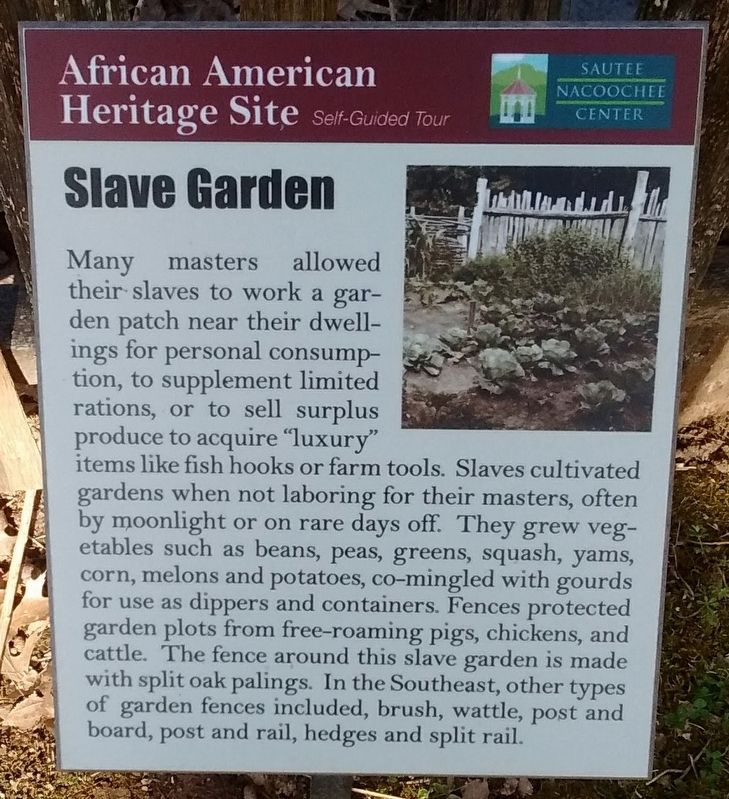 Slave Garden Marker image. Click for full size.