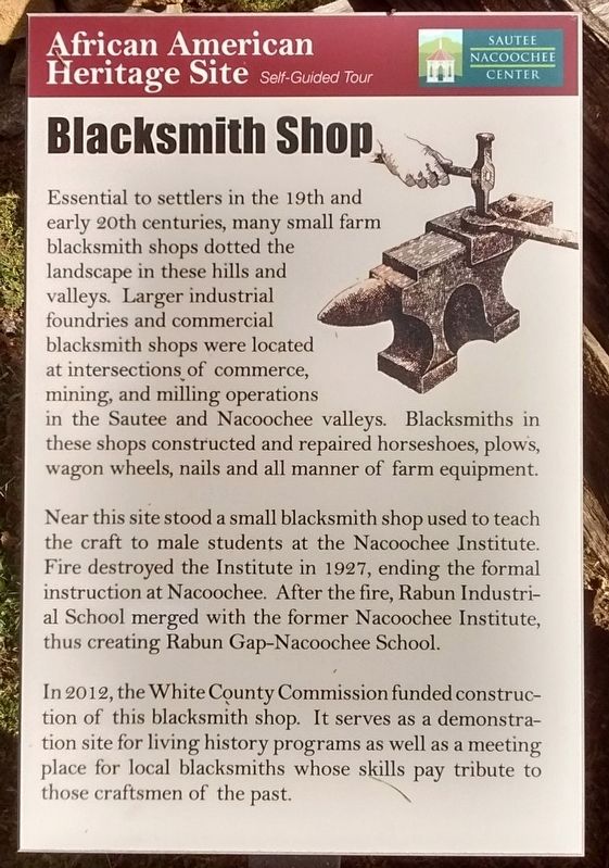 Blacksmith Shop Marker. Click for full size. Blacksmith Shop Marker image. Click for full size.