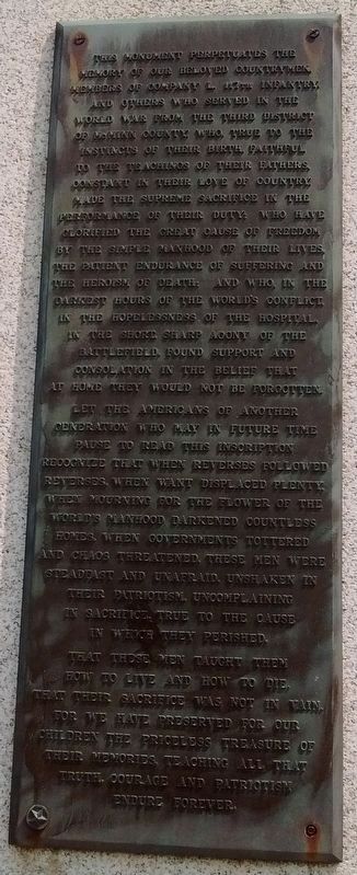 World War I Memorial image. Click for full size.