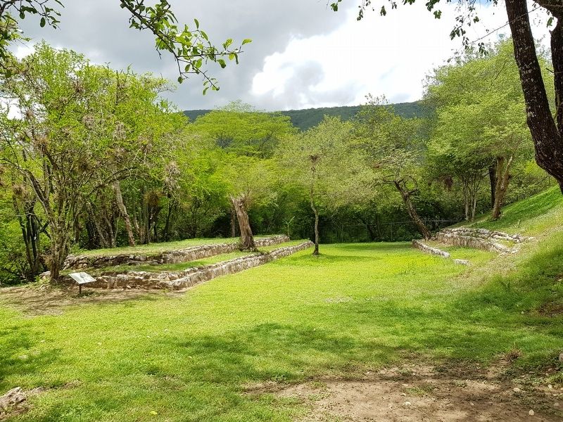The additional marker at the base of a possible ballcourt. Click for full size. The additional marker at the base of a possible ballcourt image. Click for full size.