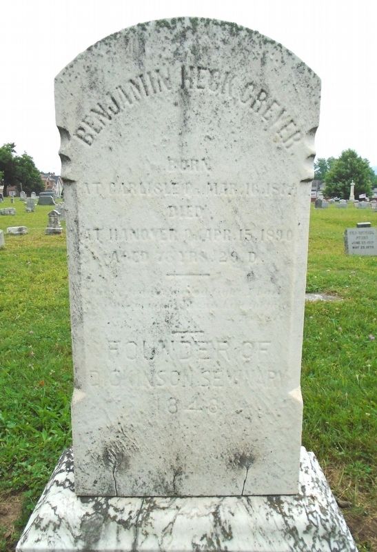 Benjamin Heck Crever Marker. Click for full size. Benjamin Heck Crever Marker image. Click for full size.