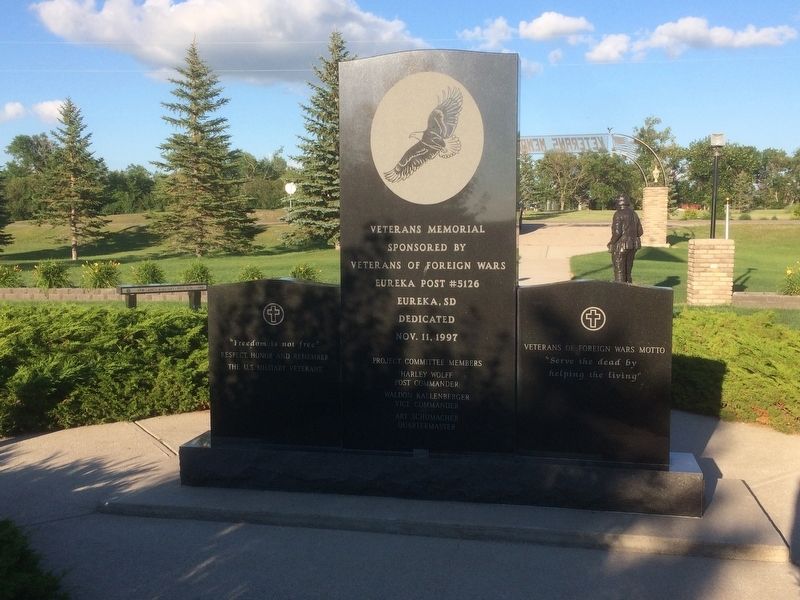 Eureka, South Dakota Veterans Memorial Marker image. Click for full size.