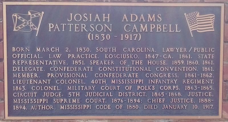 Josiah Adams Patterson Campbell Gravesite - Greenwood Cemetery image. Click for full size.