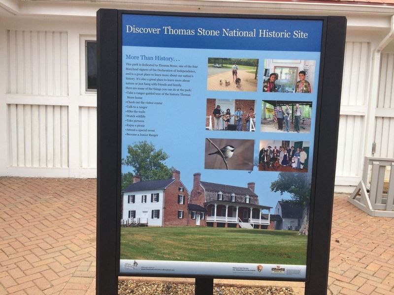 Discover Thomas Stone National Historic Site Marker image. Click for full size.