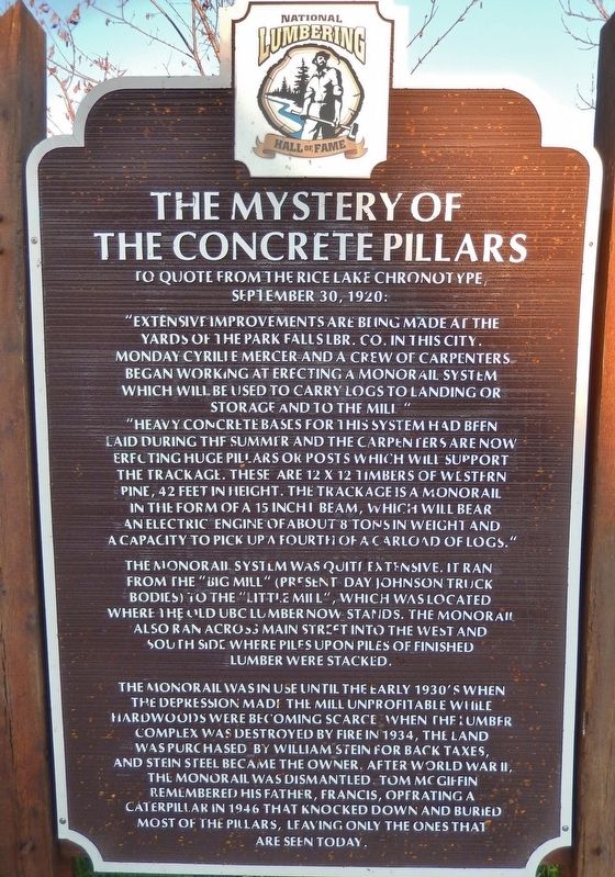 The Mystery of the Concrete Pillars Marker image. Click for full size.