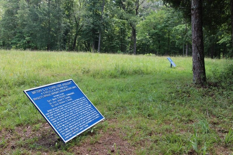 Battery C, 1st Illinois Light Artillery Marker. Click for full size. Battery C, 1st Illinois Light Artillery Marker image. Click for full size.