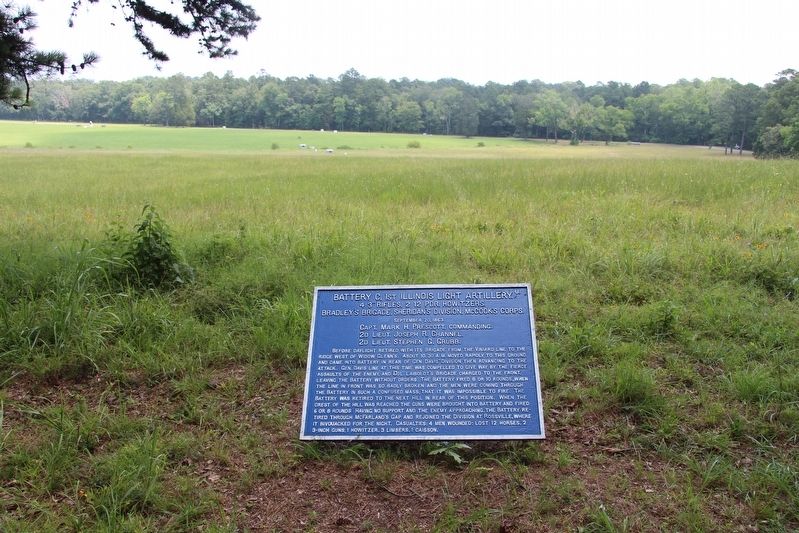Battery C, 1st Illinois Light Artillery Marker. Click for full size. Battery C, 1st Illinois Light Artillery Marker image. Click for full size.