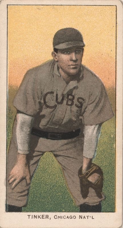 <i>Joe Tinker, Chicago Cubs, baseball card portrait</i> image. Click for full size.