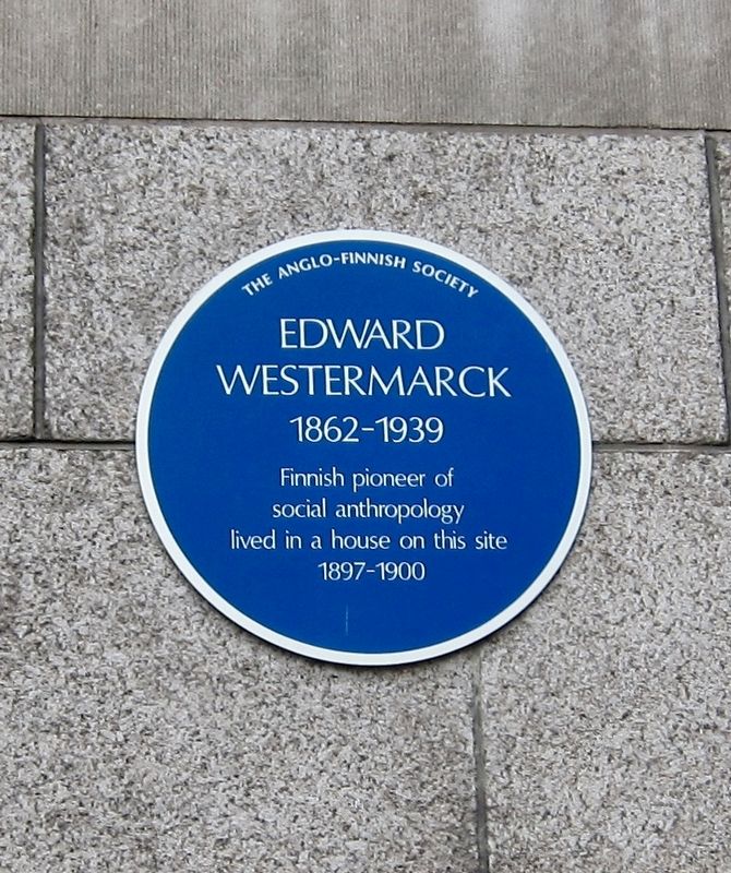 Edward Westermarck Marker. Click for full size. Edward Westermarck Marker image. Click for full size.