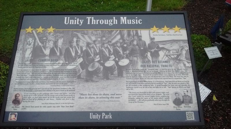 Unity Through Music Marker. Click for full size. Unity Through Music Marker image. Click for full size.