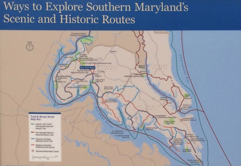 Ways to Explore Southern Maryland’s Scenic and Historic Routes Marker image. Click for full size.