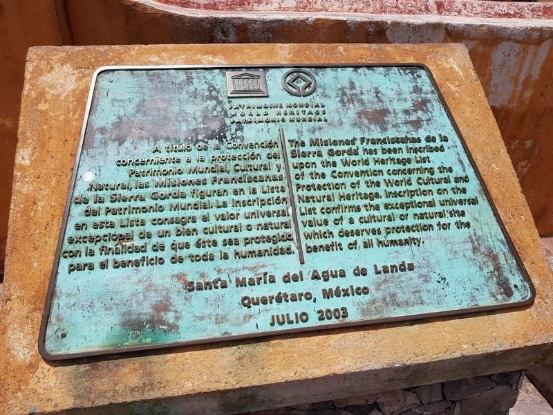 Santa Mar�a del Agua de Landa Franciscan Mission Marker image. Click for full size.