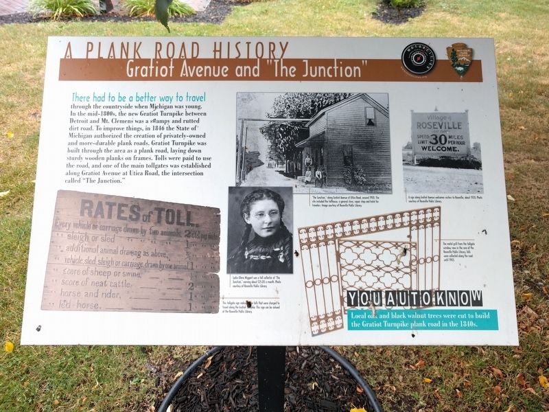 A Plank Road History Marker image. Click for full size.