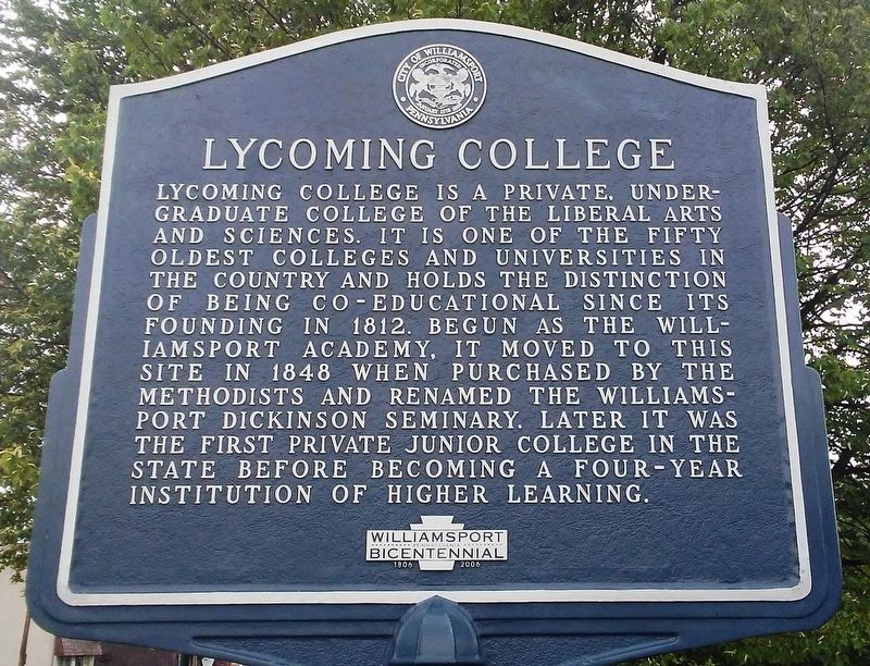 Lycoming College Marker image. Click for full size.