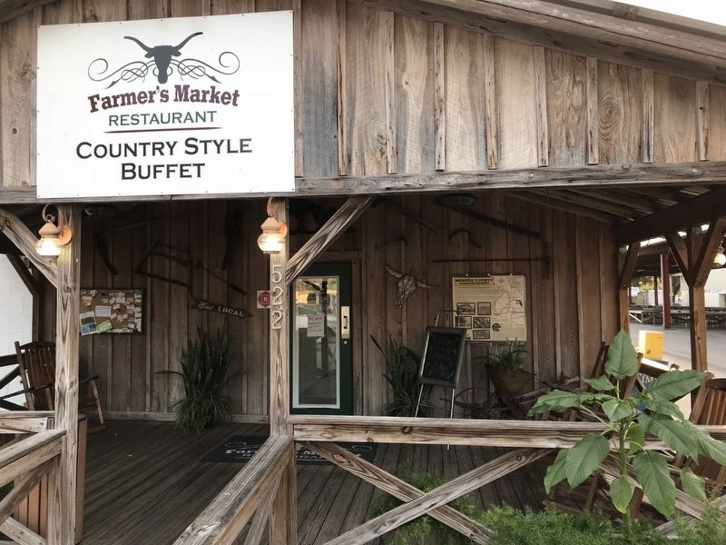 Sumter County Farmers Market Marker and Restaurant image. Click for full size.