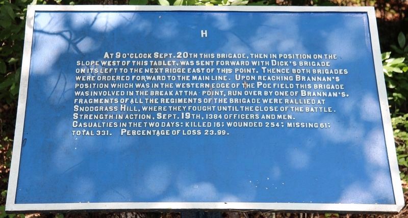 S. Beatty's Brigade Marker. Click for full size. S. Beatty's Brigade Marker image. Click for full size.