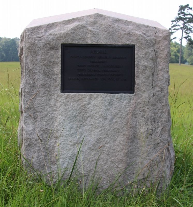 87th Indiana Infantry Marker. Click for full size. 87th Indiana Infantry Marker image. Click for full size.