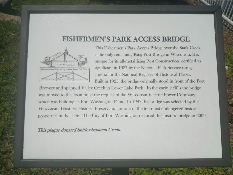 Fishermen's Park Access Bridge Marker image. Click for full size.