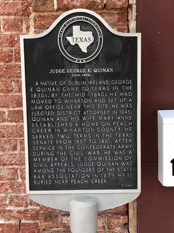 Judge George E. Quinan Marker. Click for full size. Judge George E. Quinan Marker image. Click for full size.