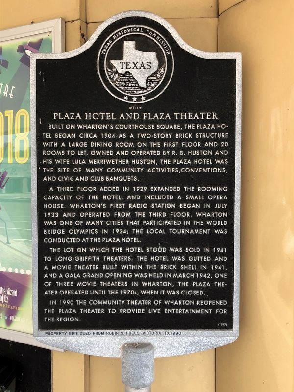 Site of Plaza Hotel and Plaza Theater Marker image. Click for full size.