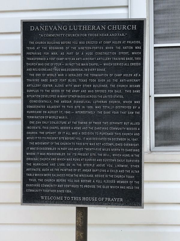Danevang Lutheran Church Marker. Click for full size. Danevang Lutheran Church Marker image. Click for full size.