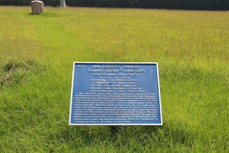 Van Derveer's Brigade Marker image. Click for full size.