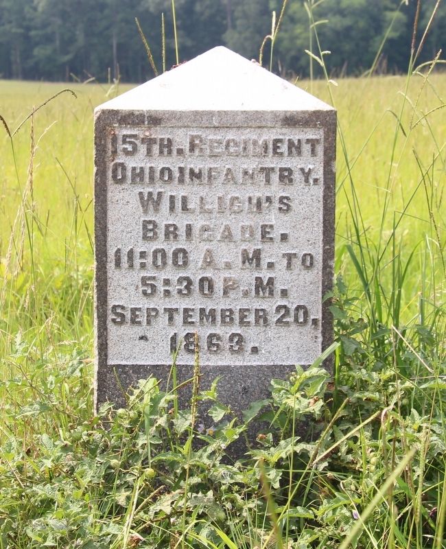 15th Ohio Infantry Marker image. Click for full size.