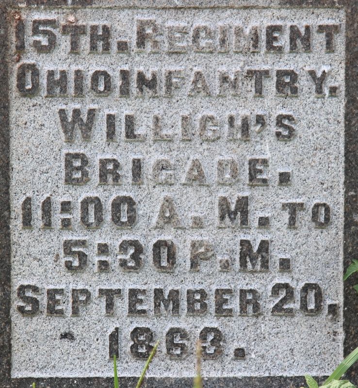 15th Ohio Infantry Marker image. Click for full size.